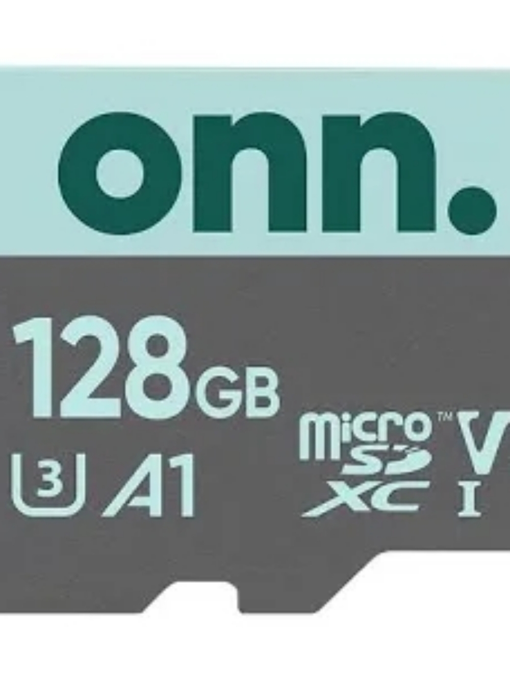 onn. 128GB microSDXC Memory Card - Teal & Gray